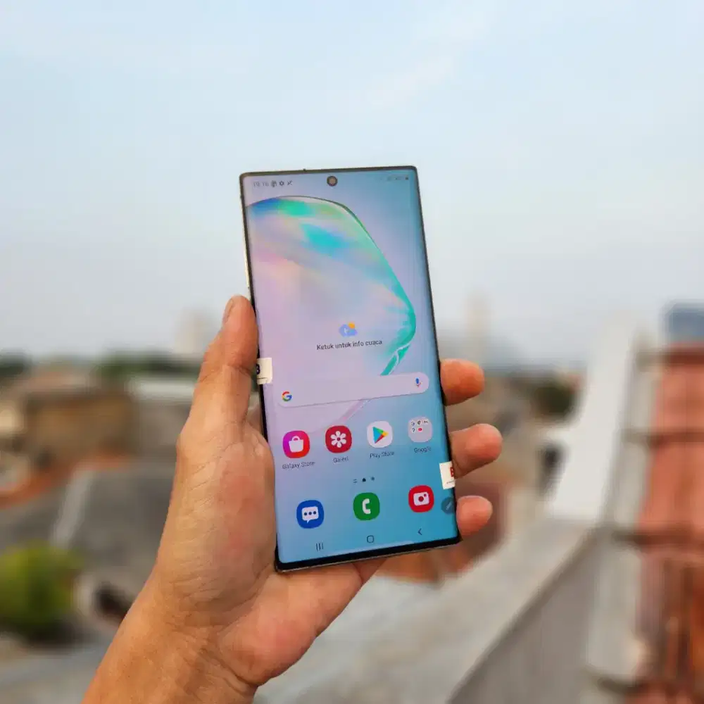 SAMSUNG GALAXY NOTE 10 PLUS SEIN 12/256 GB TOMPEL TITIK 100% NORMAL