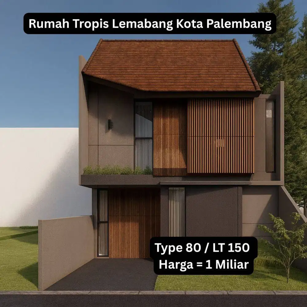 Dijual Rumah Tropis lemabang Kota Palembang