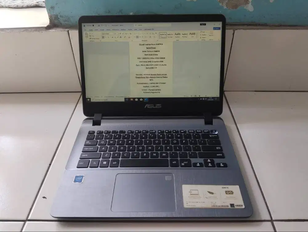 Asus VivoBook A407MA Intel Celeron N4000/RAM 8GB/SSD 128GB M.2