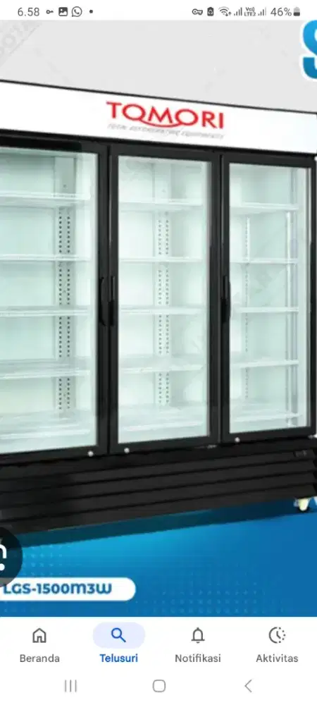 showcase pendingin 3 pintu