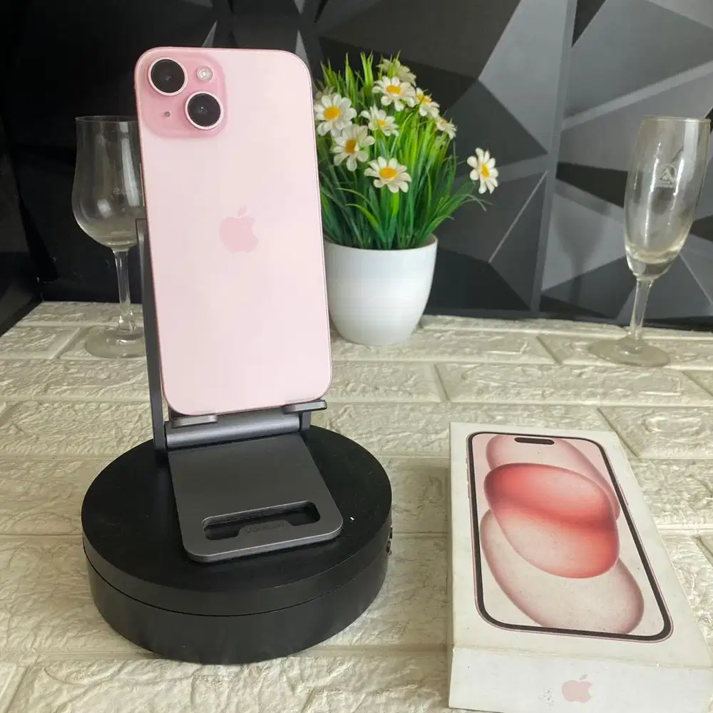 Iphone 15 256gb Pink Ex ibox Fullset Ori Bisa COD dan TT