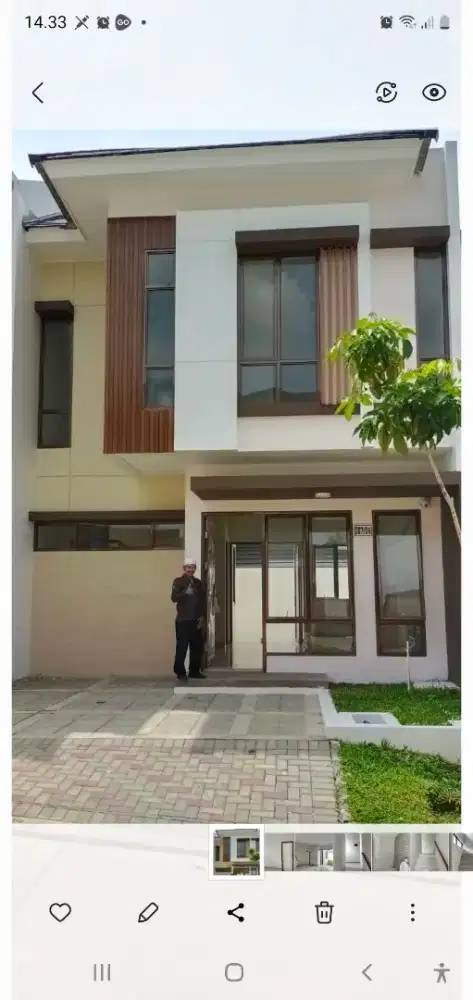 Jual Rumah Cluster CSR Sentul,Smart Door 2 Lt , CCTV, LB/LT(90/105M2)