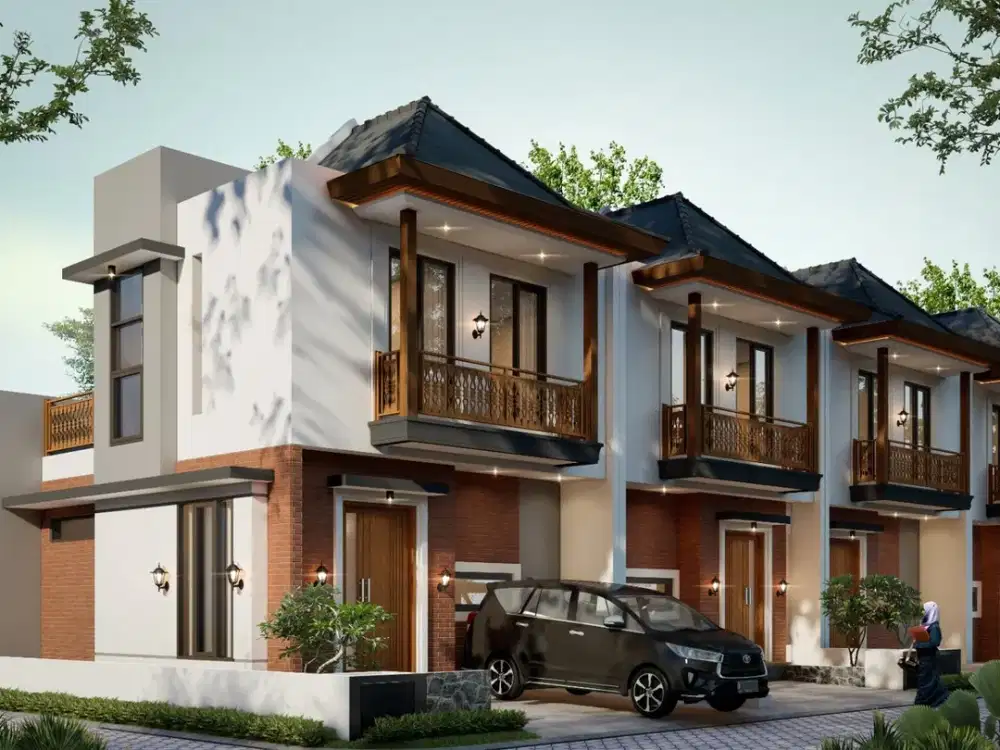 Rumah Villa Mewah Berkonsep Modern jawa Hdekat alun alun Kota Batu