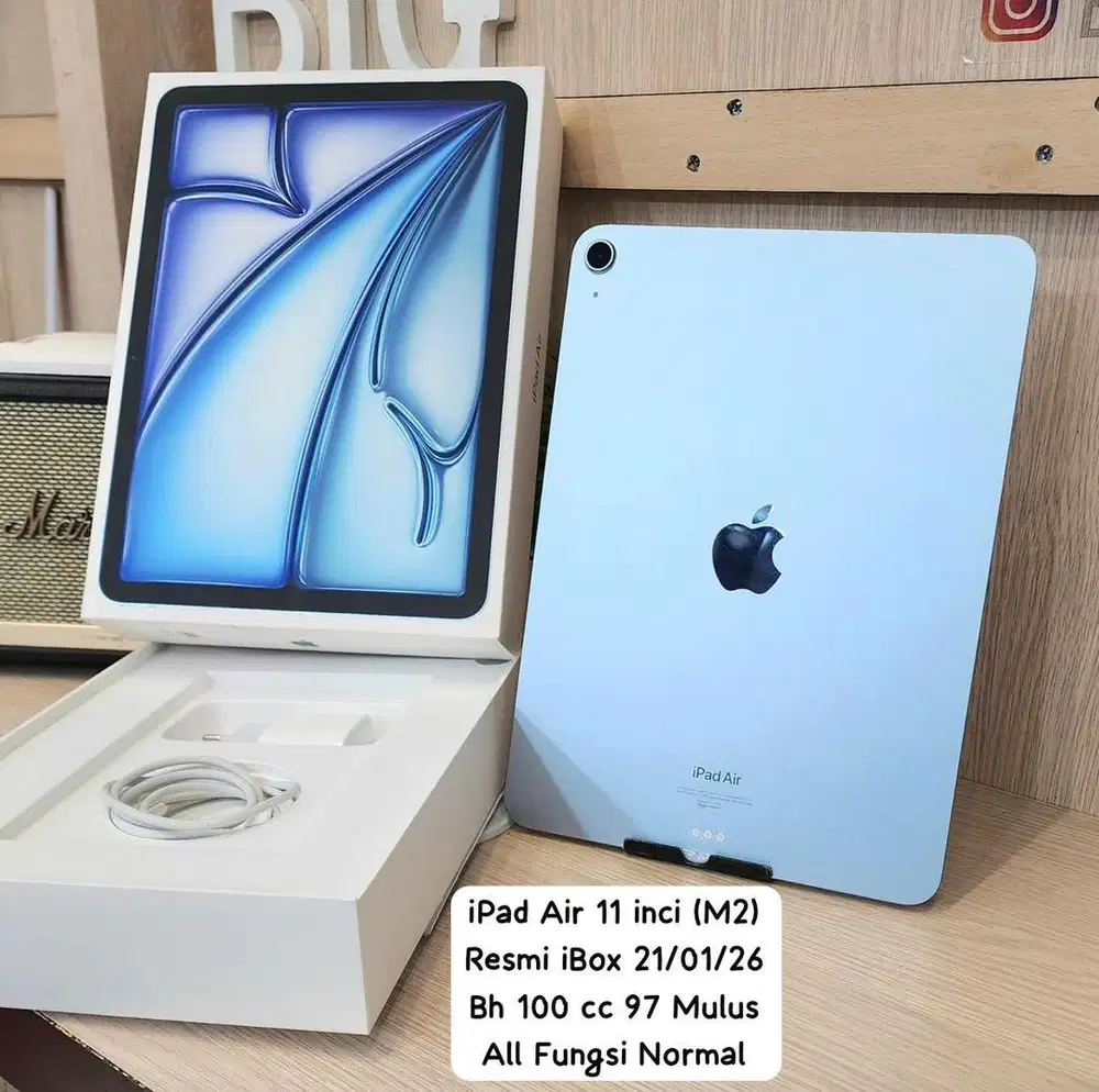 iPad Air 6 M2 128 Blue Resmi/iBox