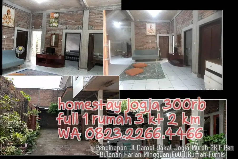 Penginapan Jl Damai Jakal Jogja Murah 2KT Pen  Bulanan Harian Mingguan