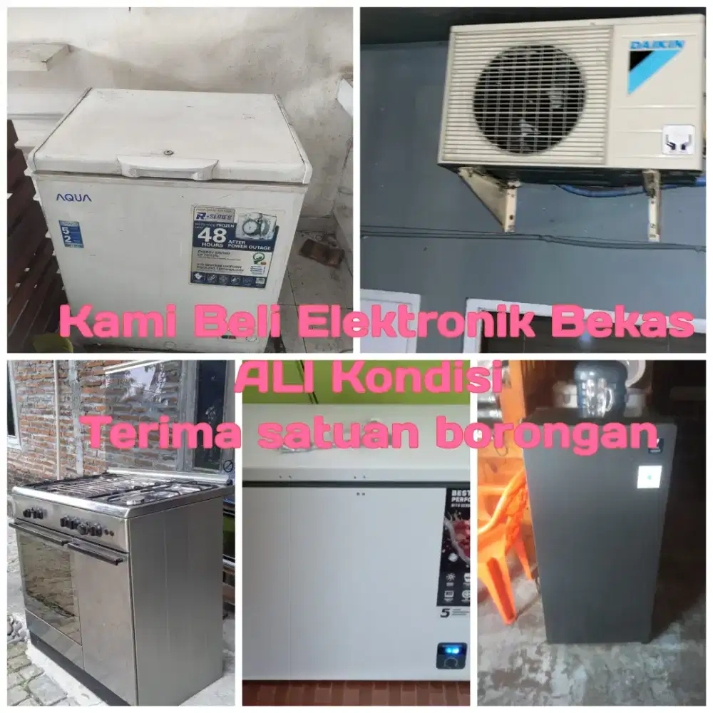 Kami siap terima beli Kulkas, freezer, Showcase bekas dan barkas lain