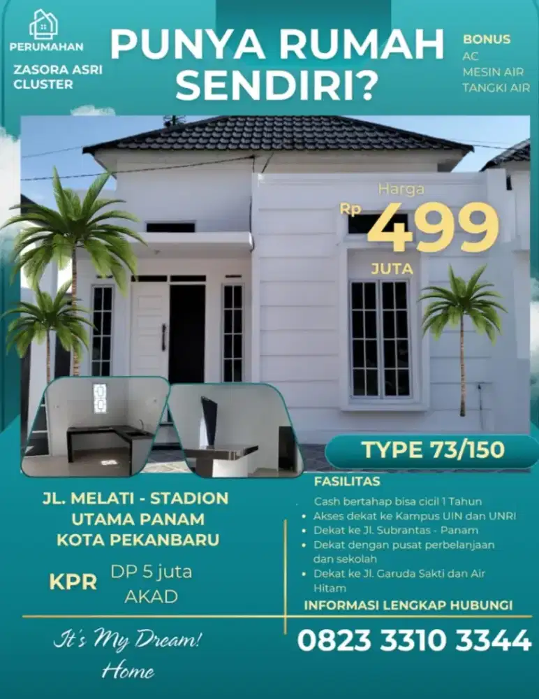 Rumah mewah Jalan Melati Stadion Utama Pekanbaru