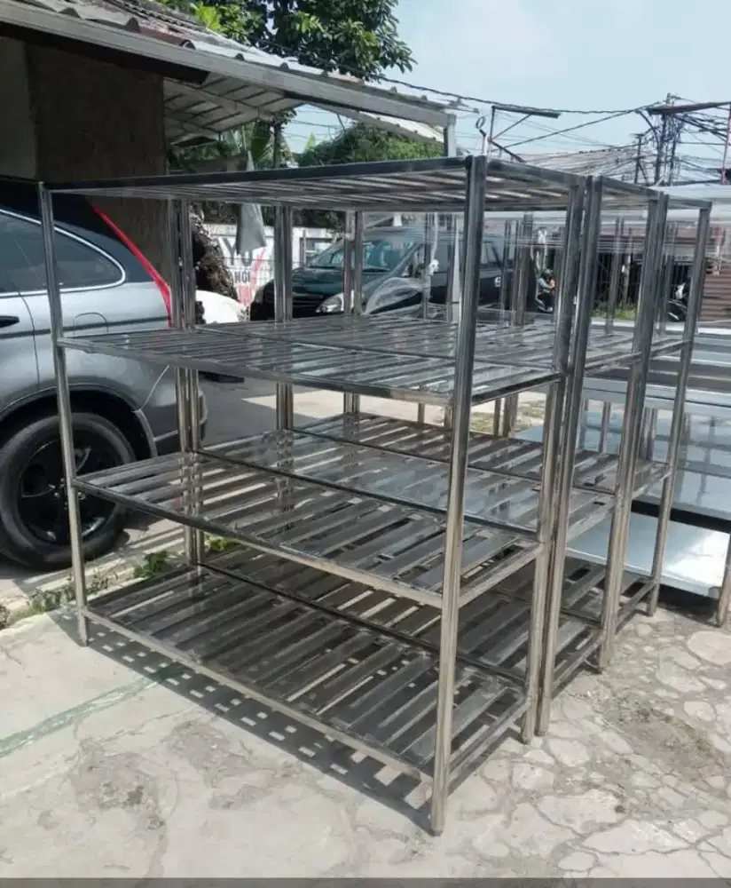 Sap stainless meja tingkat