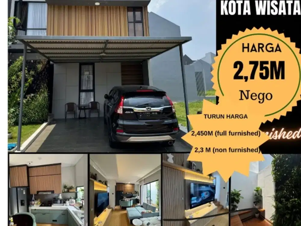Jual Cepat Rumah Cantik Cluster Favorite. Kota Wisata Cibubur