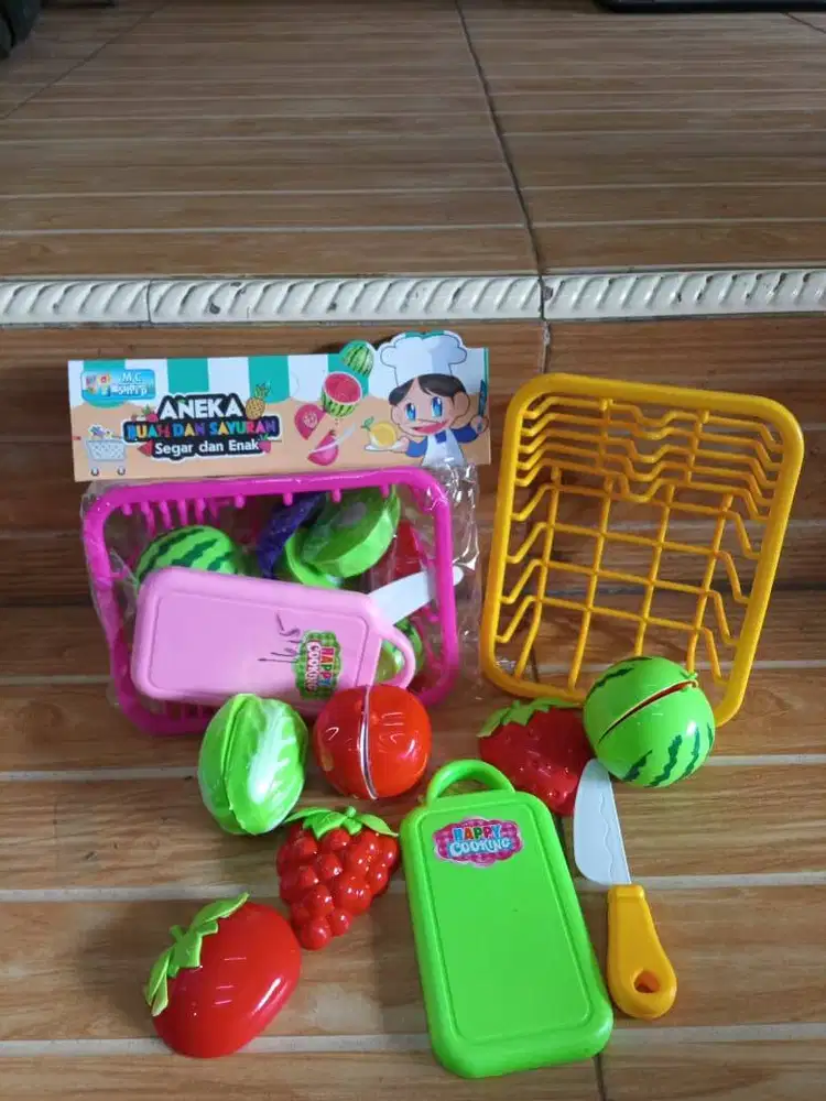 mainan anak buah potong keranjang