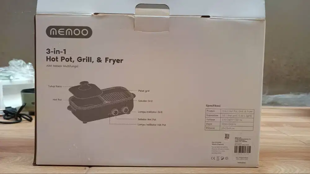 Memoo 1.5 Ltr Multi Cooker 3 In 1 - Warna Hijau