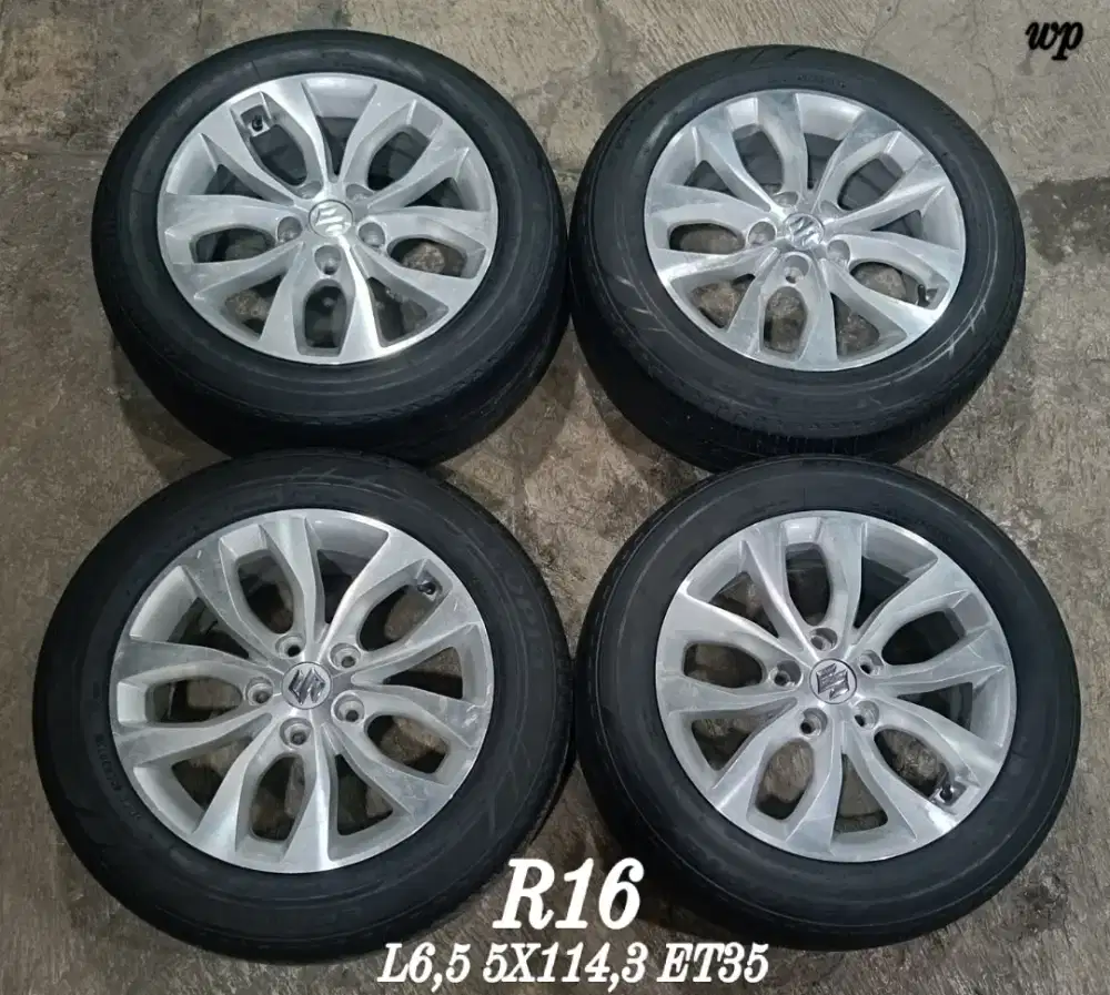 Jual velg mobil r16 5x114,3 + ban 195/60