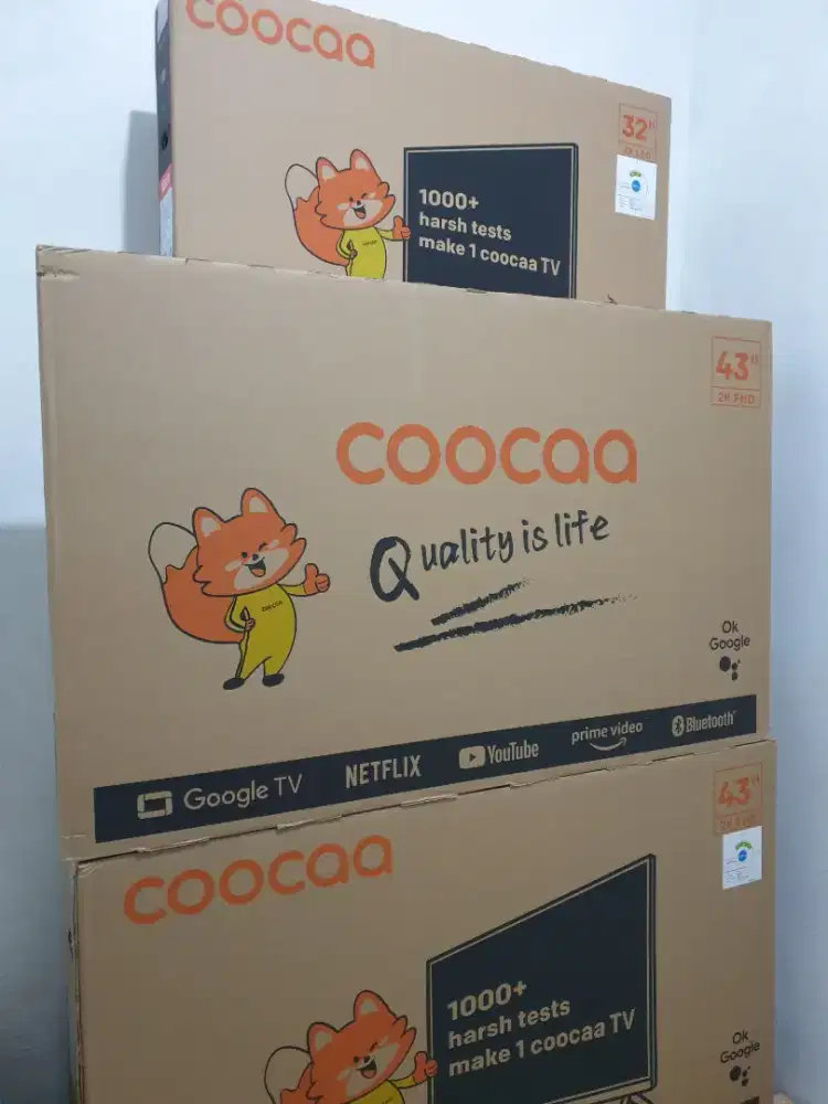 COOCAA GoogleTV digital 43 inch.100% Gres, bisa Cod + Setting