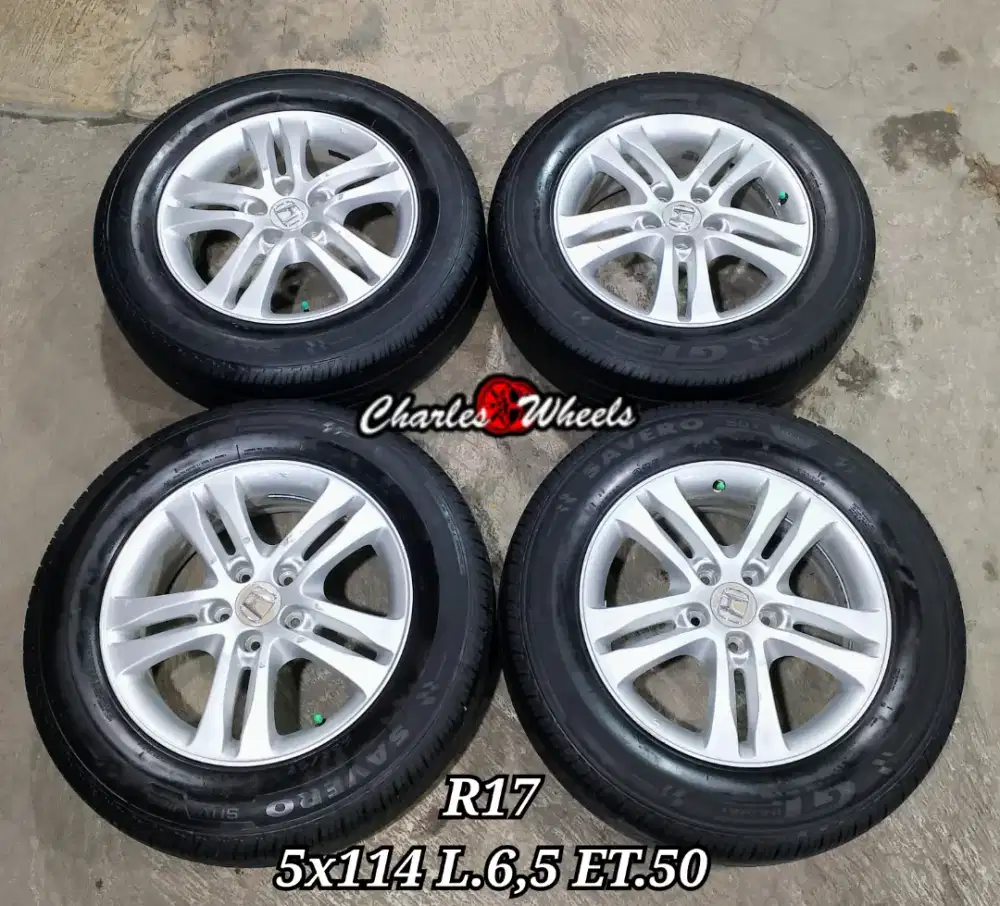 Jual velg oem crv + ban r17 5x114,3 dll