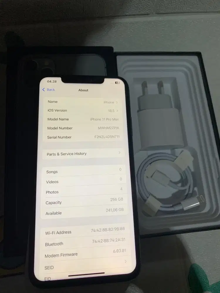 Iphone 11 promax 256gb ex inter warna midnight grey