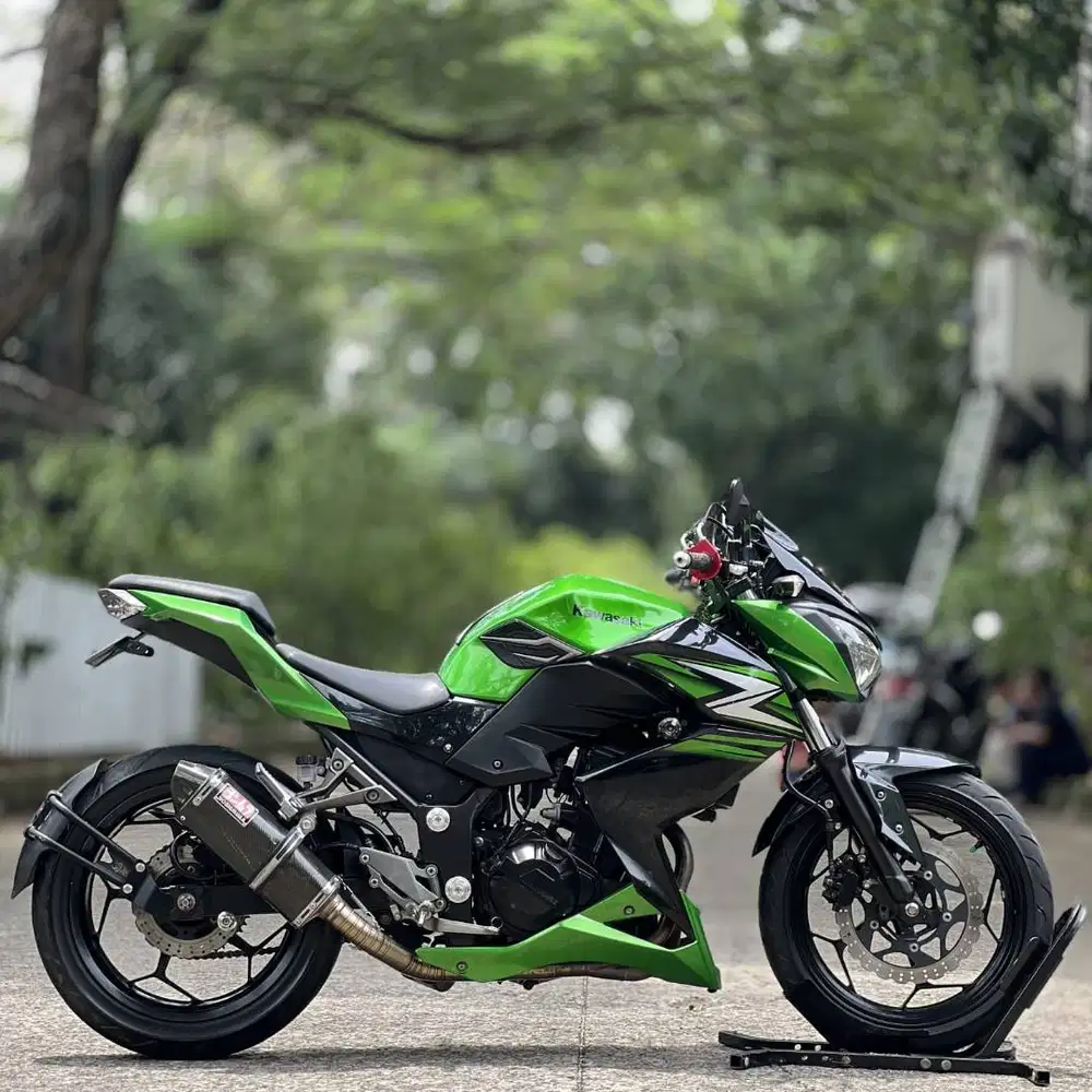KAWASAKI Z250 FI HIJAU 2014 KM 14K PAJAK HIDUP SIAP GASPOL