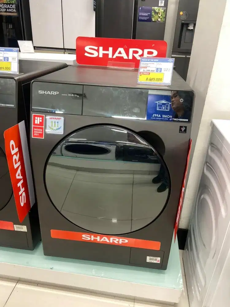 SHARP WASH 10,5kg DRYER 7kg