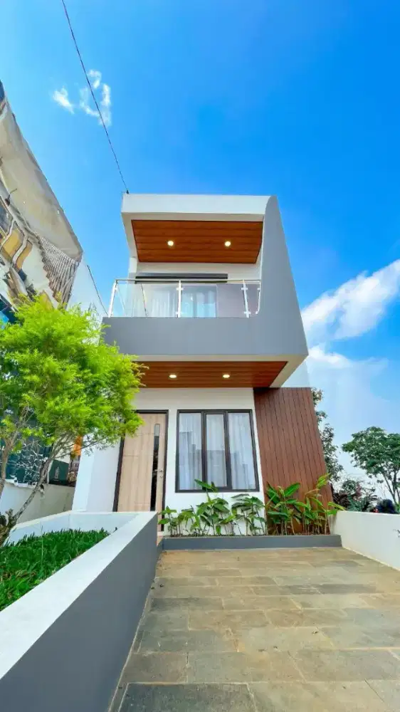 Rumah SHM modern 2 lt view gunung strategis 10 menit Tol