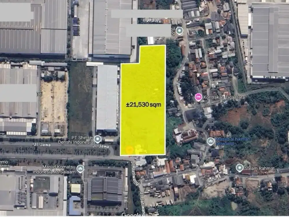 Dijual Tanah Industri di MM2100 Bekasi