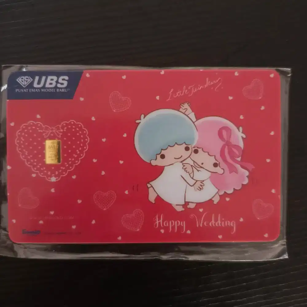 UBS Logam Mulia Sanrio Little Twin Stars Happy Wedding 0.1 gr