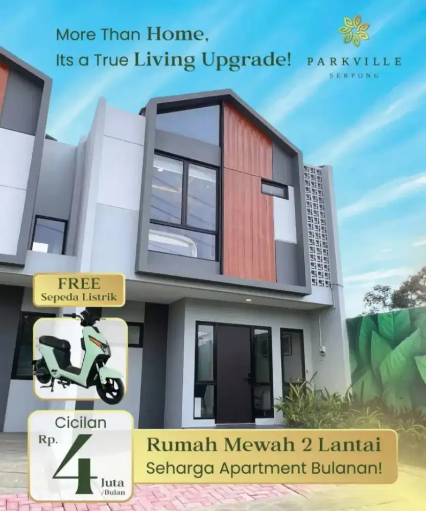 Rumah mewah 4 jutaan 2 lantai siap huni di BSD Serpong.