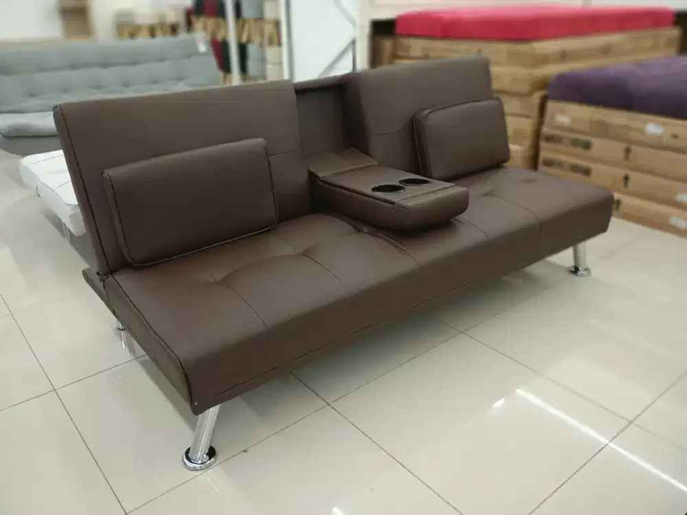Obral murah sofa bed kulit premium