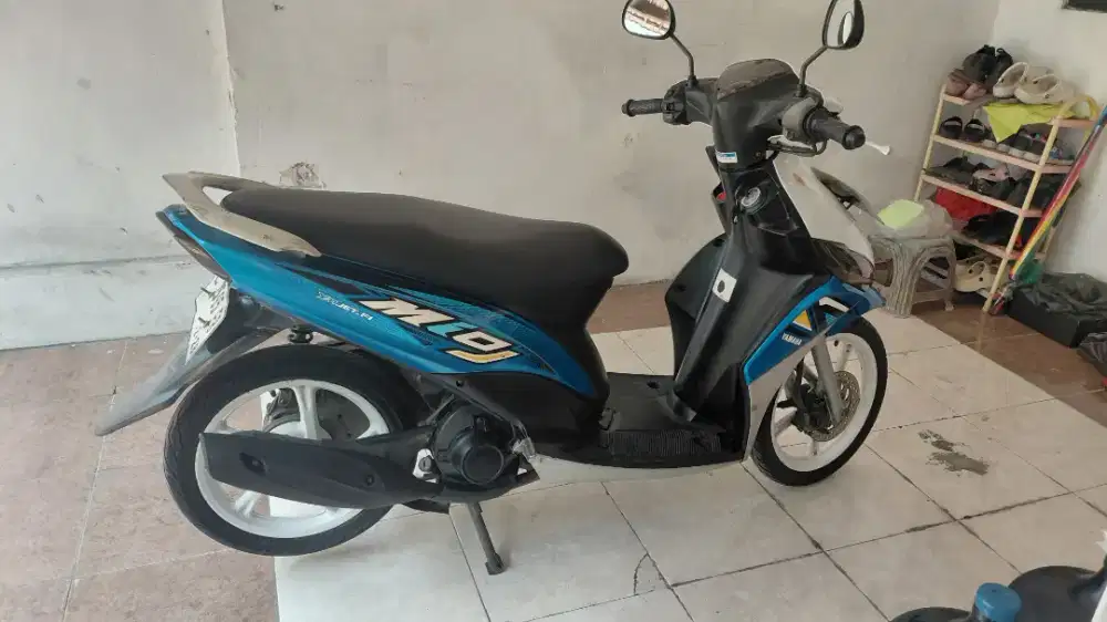Mio J 2012 Siap Pake Biru Putih Plat L,  SS Lengkap Hidup