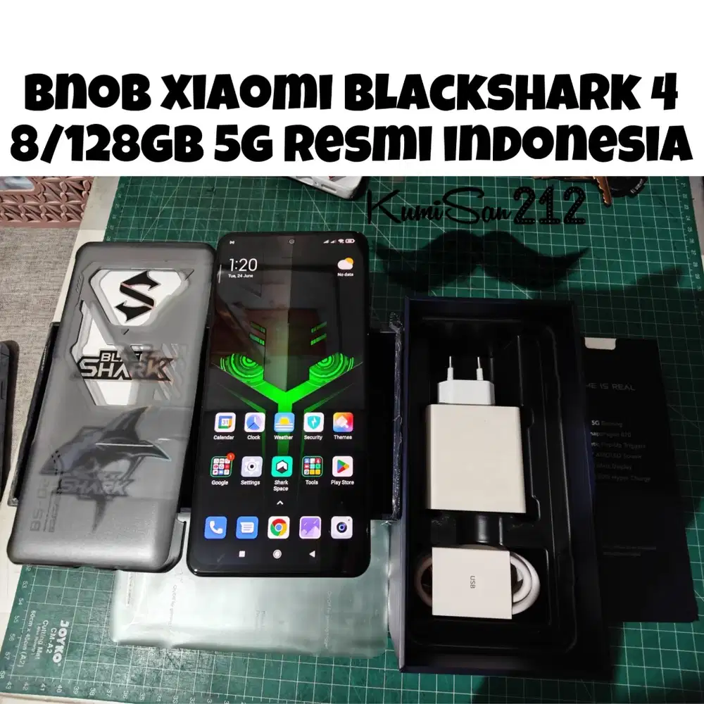 XiaoMi Black Shark 4 8/128GB Mirror Black 5G Resmi Indonesia BNOB