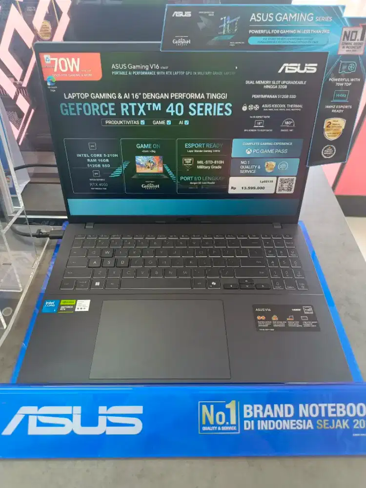Kredit laptop gaming asus V16 V3607 tanpa dp