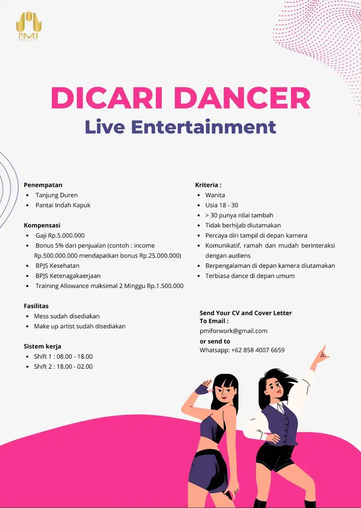 Loker - Dicari Dancer Entertainment