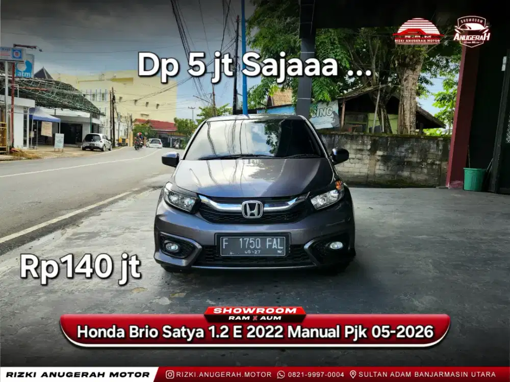 Dp 5jt Brio Satya 1.2 E MT 2022 Pjk 05-2026