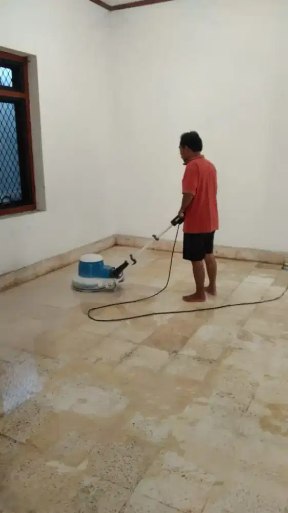 Melayani jasa poles lantai marmer, teraso, beton, tegel, acian semen