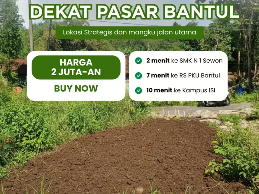 kavlingan murah cocok untuk investasi  7 menit ke RS pku bantul jogja