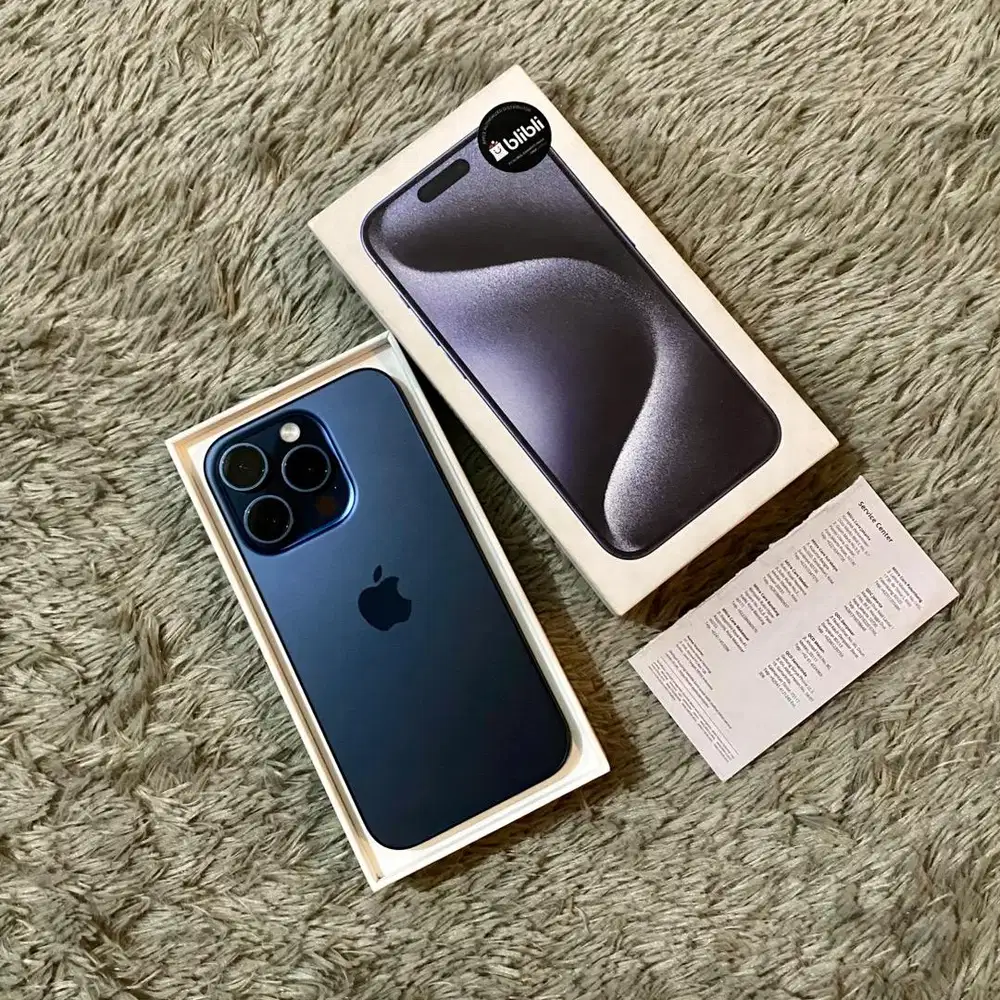 iPhone 15 pro 128GB Blibli ibox digimap fullset garansi on oktober