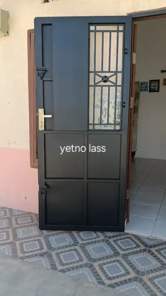 Pintu besi Plat combinasi buka tutup