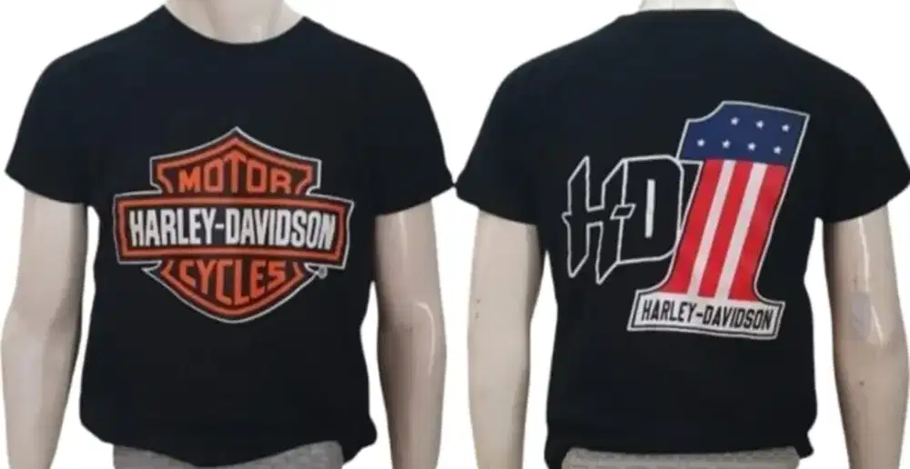 Kaos harley davidson one black premium