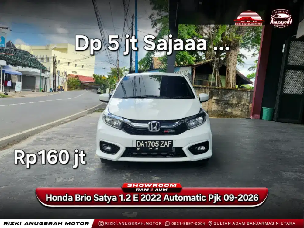 Dp 5jt Honda Brio Satya 1.2 E AT 2022 Pjk 09-2026