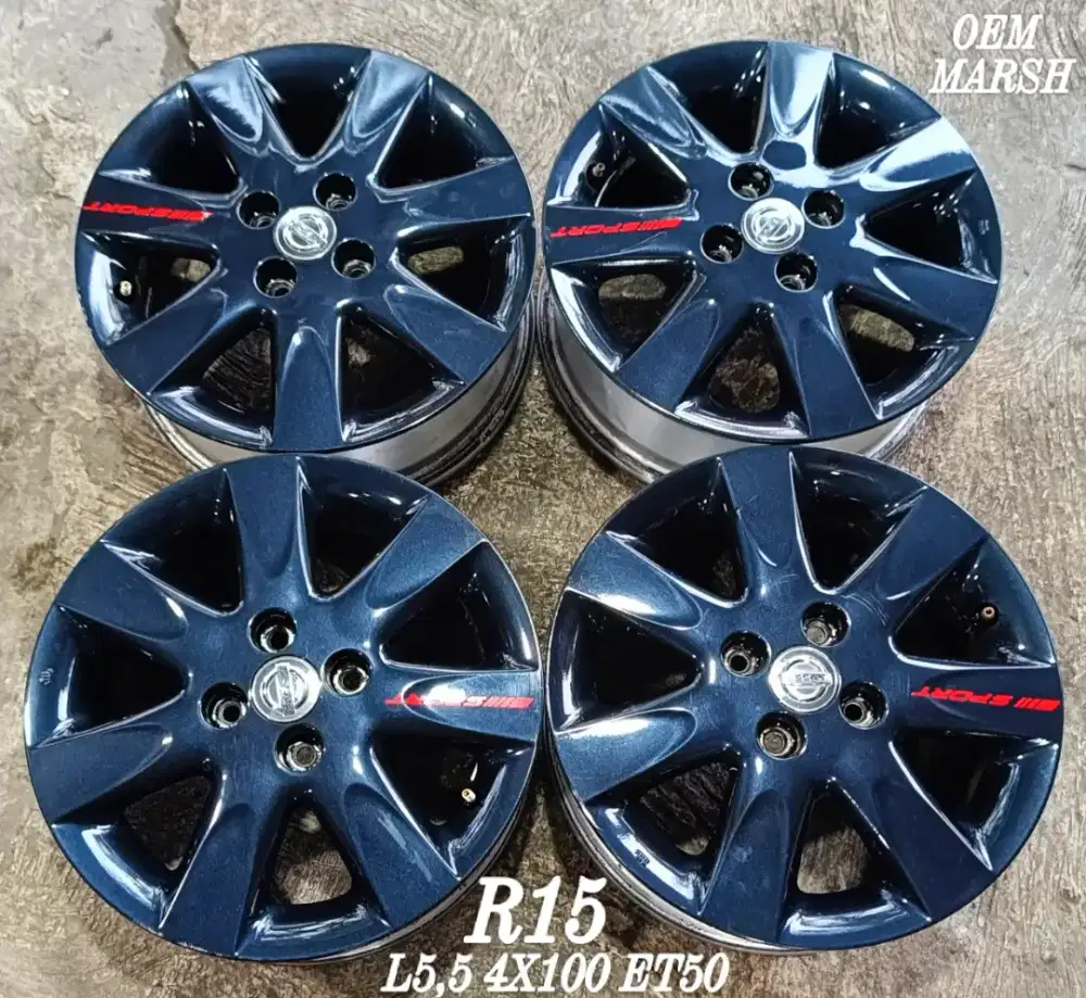 Jual velg oem nissan r15 4x100 jazz brio agya dll