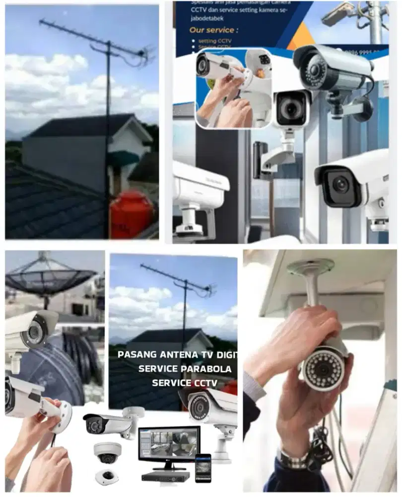 Ahli jasa pasang antena TV digital service parabola dan camera CCTV