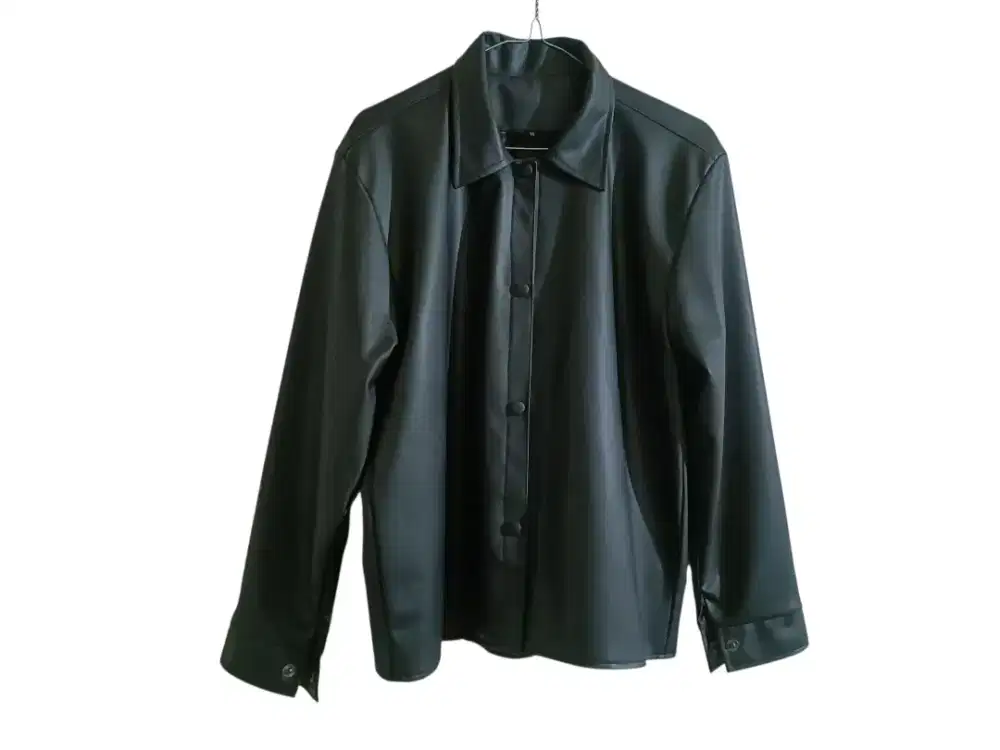 Kemeja Kulit Asli Hitam Genuine Leather