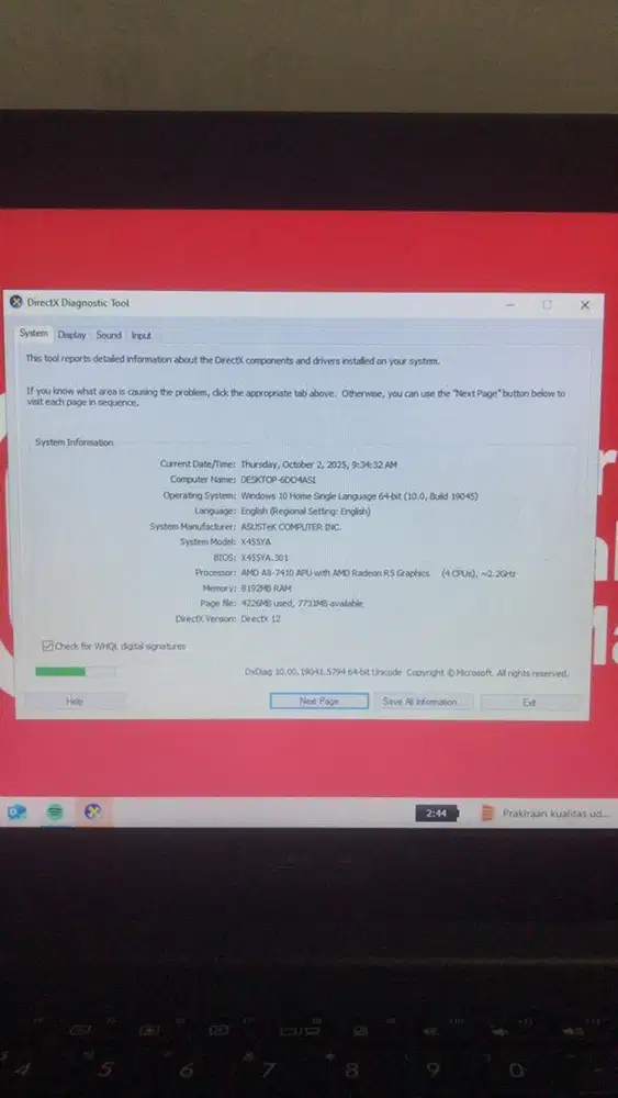 Laptop ASUS 500.000 aja lagi BU