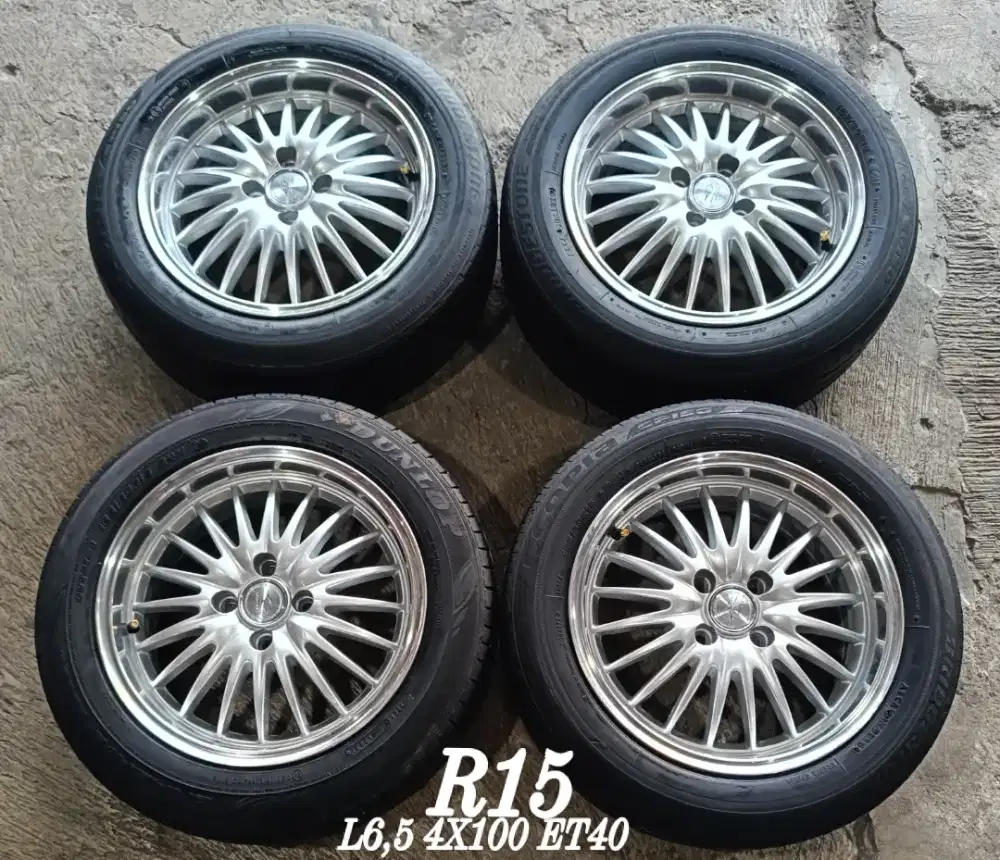 Jual velg lenger r15 4x100 brio agya ayla jazz dll