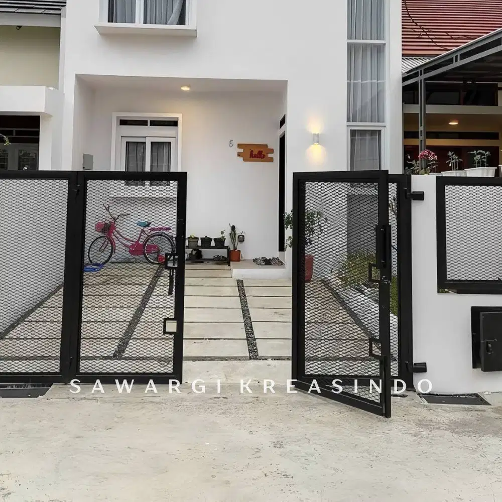 Pagar rumah minimalis modern, jasa pasang baru dan service Bandung