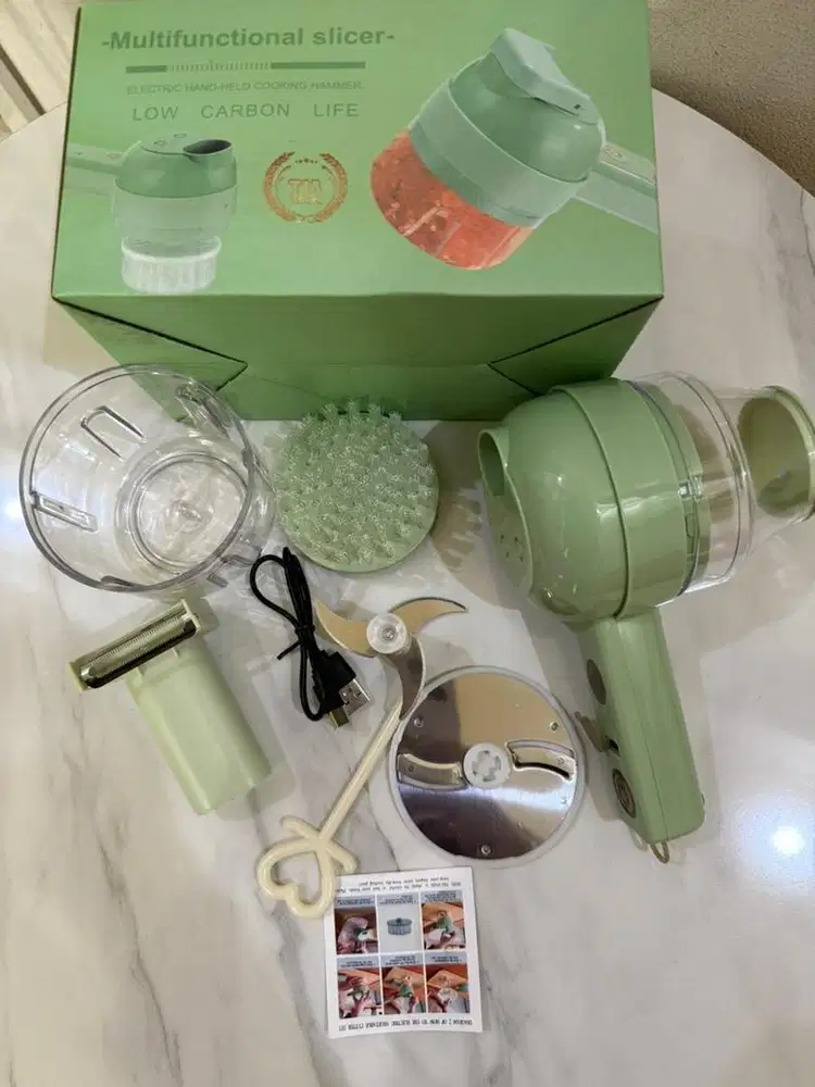 Food Chopper Electric 6in1 Alat Pemotong Sayuran /Bawang Puttih /