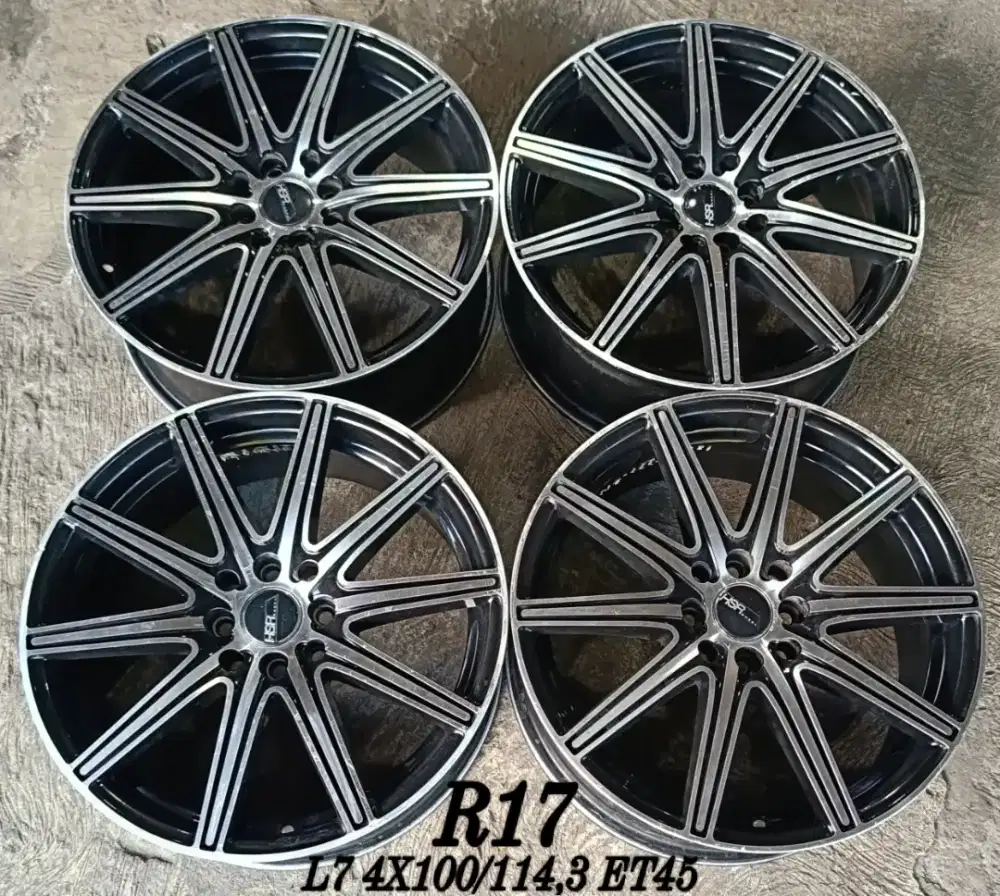 Jual velg hsr r17 4x100 4x114,3 jazz avanza xenia yaris vios dll