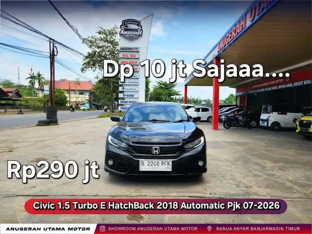 Dp 10jt Honda Civic Turbo 1.5 E Hatchback AT 2018 Pjk 07-2026