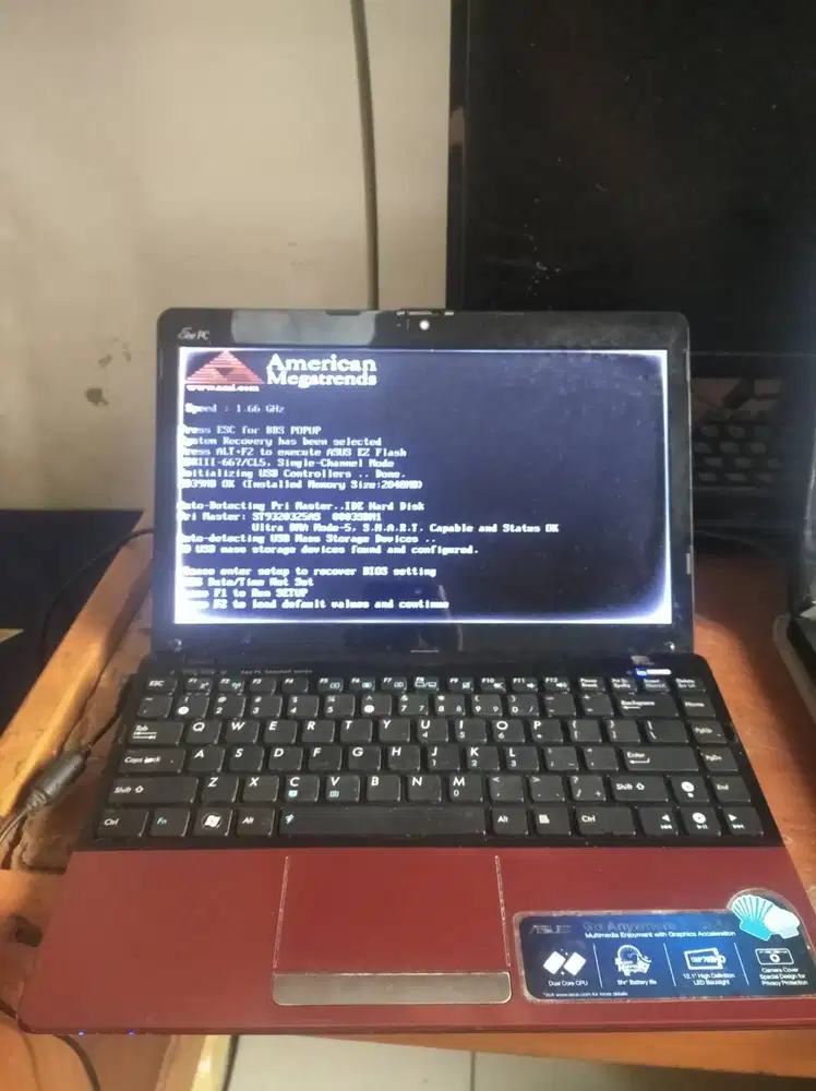 Laptop Notebook Asus Eee pc 1215P Kondisi Apa Adanya