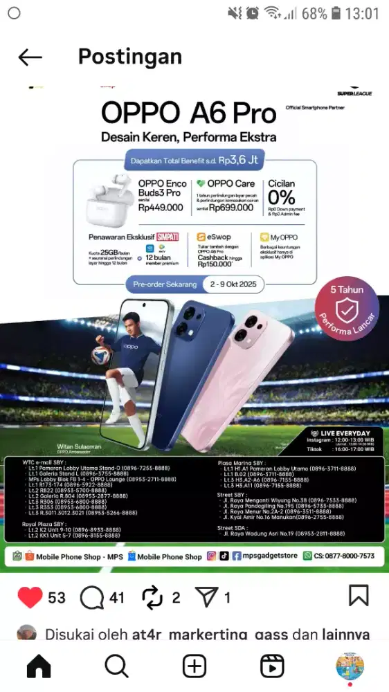 Open pre3 order OPPO A6PRO 5G