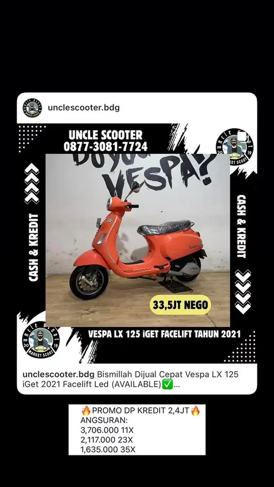 Vespa LX 125 iGet 2021 Facelift Led