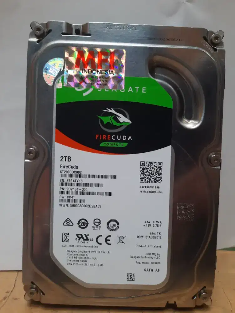 Hardisk PC Seagate FireCuda 2TB 3.5 Inch – Bekas Normal Cepat